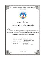 Áp dụng pháp luật trong việc xử lý tài sản bảo đảm tiền vay tại Ngân hàng Thương mại Cổ phần Công Thương Việt Nam