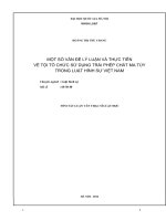 Một số vấn đề lý luận và thực tiễn về tội tổ chức sử dụng trái phép chất ma túy trong luật hình sự Việt Nam