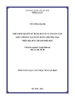 Thế chấp quyền sử dụng đất ở và tài sản gắn liền với đất tại ngân hàng thương mại trên địa bàn thành phố Huế