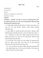 Thẩm quyền dân sự theo loại việc của tòa án về giải quyết tranh chấp kinh doanh, thương mại