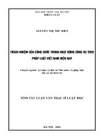 Trách nhiệm của công chức trong hoạt động công vụ theo pháp luật việt nam hiện nay