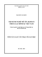 Tội hành nghề mê tín, dị đoan theo luật Hình sự Việt Nam