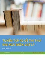 Tuyển Tập 40 Đề Thi Thử Vật Lý Luyện Thi Đại Học