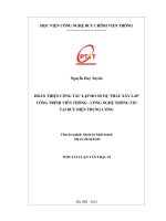 LUẬN văn THẠC sĩ HOÀN THIỆN CÔNG tác lập hồ sơ dự THẦU xây lắp