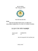 Một số giải pháp nhằm nâng cao hiệu quả hoạt động Marketing của Công ty Cổ phần Ấn Hồng