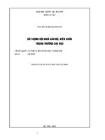 Xây dựng đội ngũ cán bộ, viên chức trong trường đại học