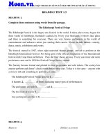 Reading test 1 2 