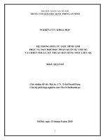 Hệ thống hóa tư liệu hình ảnh phục vụ dạy học học phần quân sự chung và chiến thuật, kỹ thuật bắn súng tiểu liên AK 