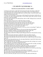 Câu hỏi ôn tập sinh 11 hay