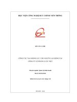 LUẬN văn THẠC sĩ CÔNG tác tạo ĐỘNG lực CHO NGƯỜI LAO ĐỘNG