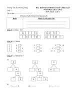 Đề kiểm tra giữa học kì 1 môn Toán lớp 1 trường tiểu học Phương Hưng năm học 2011 - 2012