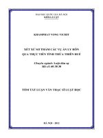 Xét xử sơ thẩm các vụ án ly hôn qua thực thiễn tỉnh Thửa Thiên Huế