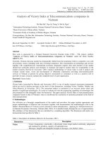 Analysis of victory index at telecommunications companies in vietnam 