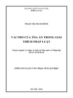 Vai trò của tòa án trong giải thích pháp luật