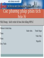 Các phương pháp phân tích hóa lý 