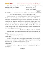 Đề thi học kì 1 môn Ngữ văn lớp 11 trường THPT Nguyễn Huệ, Quảng Nam năm học 2014 - 2015