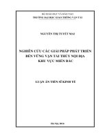 Nghiên cứu các giải pháp phát triển bền vững vận tải thủy nội địa khu vực miền bắc