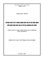 Từ biện pháp xử lý hành chính đưa và cơ sở chữa bệnh đến biện pháp đưa vào cơ sở cai nghiện bắt buộc