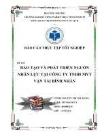Báo cáo Đào tạo và phát triển nguồn nhân lực tại công ty TNHH một thành viên vận tải Bình Nhân