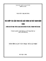 Tội cướp tài sản theo bộ luật hình sự ở Việt Nam năm 1999