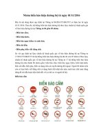 Những nhóm biển báo hiệu đường bộ từ ngày 01/11/2016