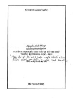 Tuyển Chọn 20 Đề Thi Thử Hóa Học + Đáp Án Nguyễn Anh Phong