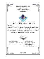 THIẾT kế bài tập TRẮC NGHIỆM hóa học sử DỤNG đồ THỊ, BIỂUBẢNG, HÌNH ẢNH THÍ NGHIỆM TRONG hóa học lớp 11 