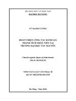 Hoàn thiện công tác đánh giá thành tích của nhân viên tại trường đại học tây nguyên 