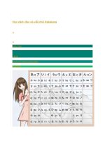 Học cách đọc và viết chữ Katakana