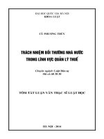 Trách nhiệm bồi thường Nhà nước trong lĩnh vực quản lý kinh tế