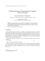 UV IR phenomenon of noncommutative quantum fields in example 