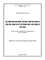 Tội trốn khỏi nơi giam, giữ hoặc trốn khi đang bị dẫn giải, đang bị xét xử trong pháp luật Hình sự Việt Nam