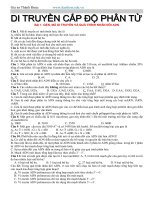 Những câu trắc nghiệm ôn tập chương di truyền cấp độ tế bà trắc nghiệm