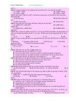 Đề ôn thi THPT quốc gia môn sinh bám sát bộ giáo dục