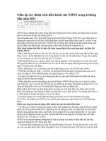 Nhìn lại các chính sách điều hành của NHNN trong 6 tháng đầu năm 2011 