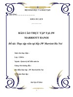 Báo cáo thực tập tại khách sạn JW Marriott Ha Noi