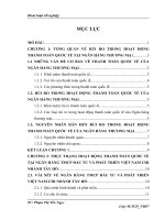 Rủi ro trong hoạt động thanh toán quốc tế tại Ngân hàng TMCP Đầu tư và Phát triển Việt Nam chi nhánh Tây Hồ