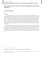 KHOA học xã hội và NHÂN văn với sự NGHIỆP PHÁT TRIỂN KINH tế HIỆN NAY 