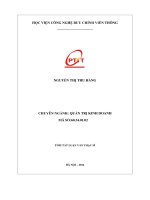 LUẬN văn THẠC sĩ hoạt động marketing hỗn hợp