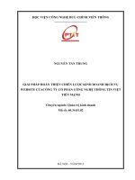 LUẬN văn THẠC sĩ HOÀN THIỆN CHIẾN lược KINH DOANH DỊCH vụ