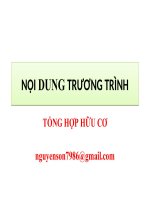 nội dung chương trình tổng hợp hữu cơ 