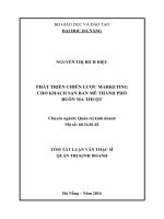 Phát triển chiến lược marketing cho khách sạn ban mê thành phố buôn ma thuột 