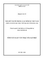 Tội giết người trong luật hình sự Việt Nam