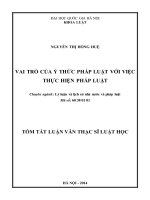 Vai trò của ý thức pháp luật với việc thực hiện pháp luật