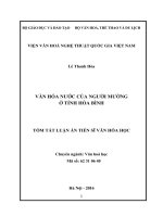 Văn hóa nước của người mường ở tỉnh hòa bình