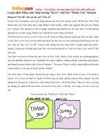 Luyện dịch Tiếng Anh: Stop Saying Sorry And Say Thank You Instead