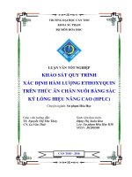 LUẬN văn tốt NGHIỆP KHẢO sát QUY TRÌNH xác ĐỊNH hàm LƯỢNG ETHOXYQUIN TRÊN THỨC ăn CHĂN NUÔI BẰNGSẮC  ký LỎNG HIỆU NĂNG CAO (HPLC) 