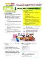 Tiếng Anh lớp 10 Chương trình mới Unit 4: For a Better Community