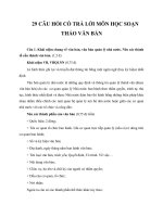 29 câu hỏi có TRẢ lời môn học SOẠN THẢO văn bản