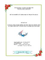 sáng kiến kinh nghiệm sử dụng công nghệ thông tin như thế nào trong tiết tự chọn môn ngữ văn để nâng cao hiệu quả dạy học 